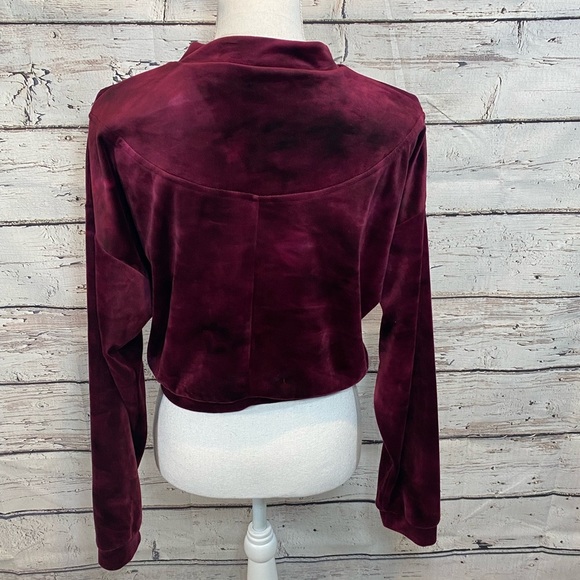 FASHION NOVA Jogger/Hoodie Set Velour Burgundy-Large - Picture 3 of 6
